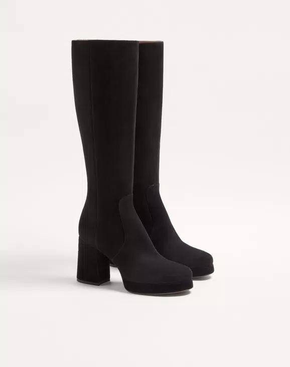 Valentino Fawcette Platform Boot In Crust Leather 90Mm - Image 6